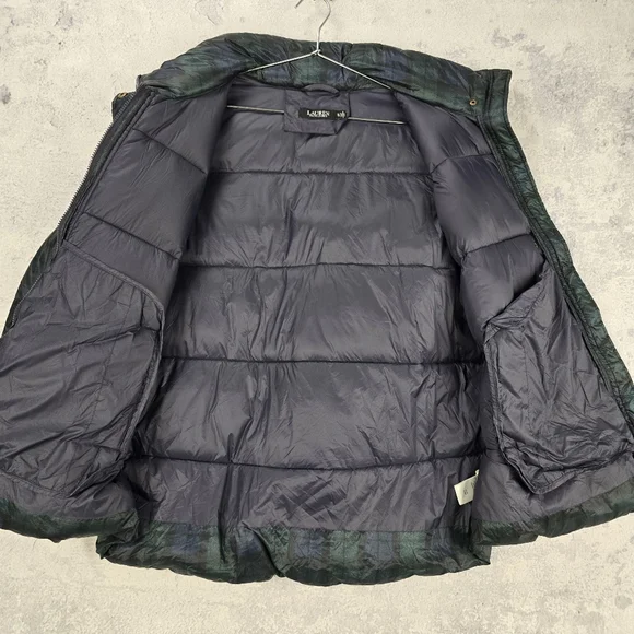 Plaid Ralph Lauren Puffer Jacket - Picture 10 of 14